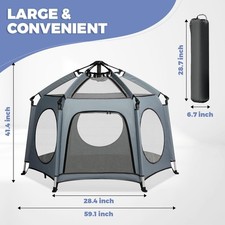 Baby Playpen with Canopy